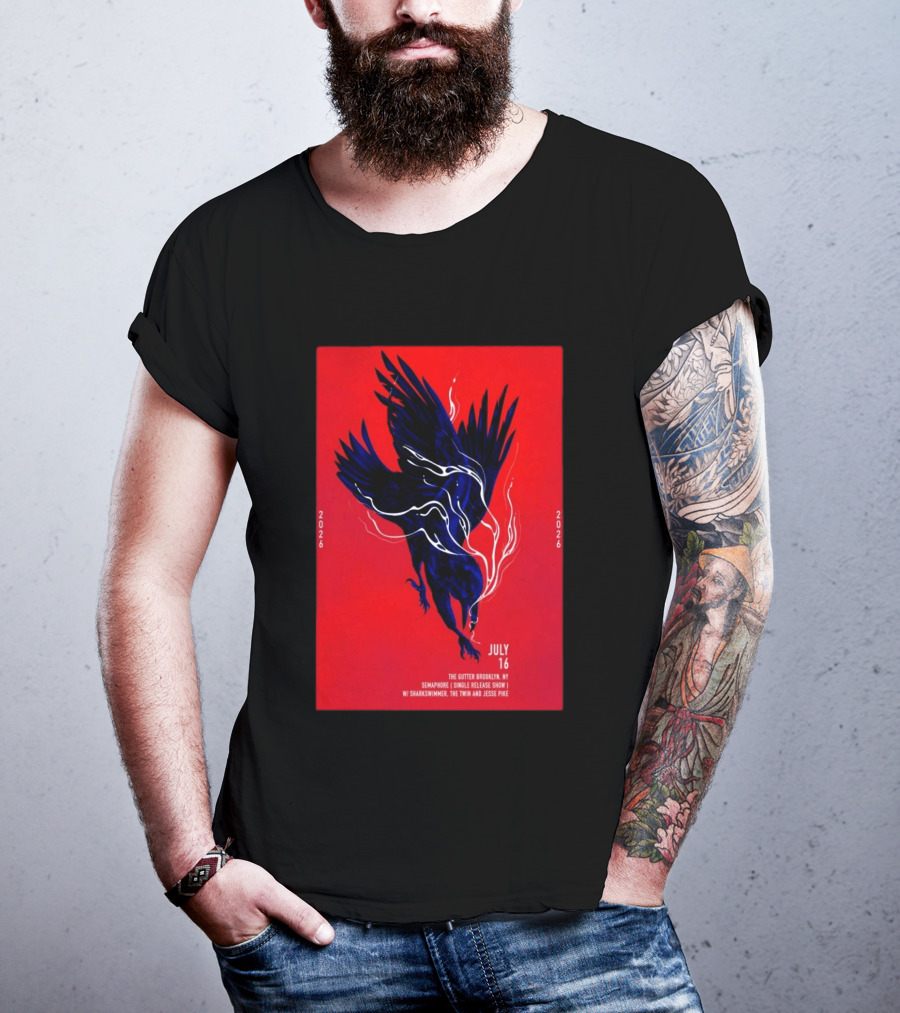 Semaphore Single Release Show The Gutter Brooklyn NY July 16 2026 With Sharkswimmer Jesse Pike T-Shirt