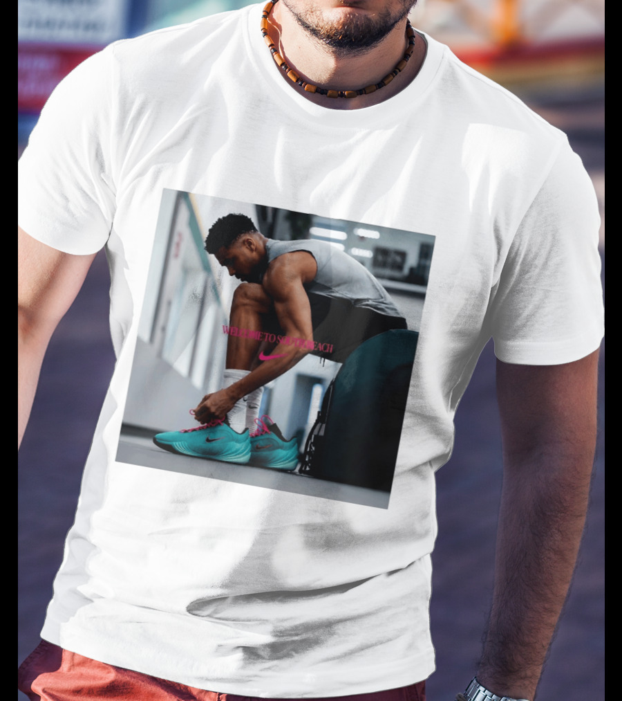 Nike Giannis Antetokounmpo Welcome To South Beach Milwaukee Bucks T-Shirt