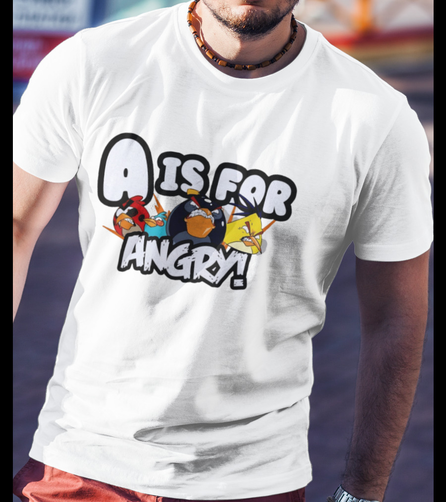 A Is For Angry Birds Characters T-Shirt