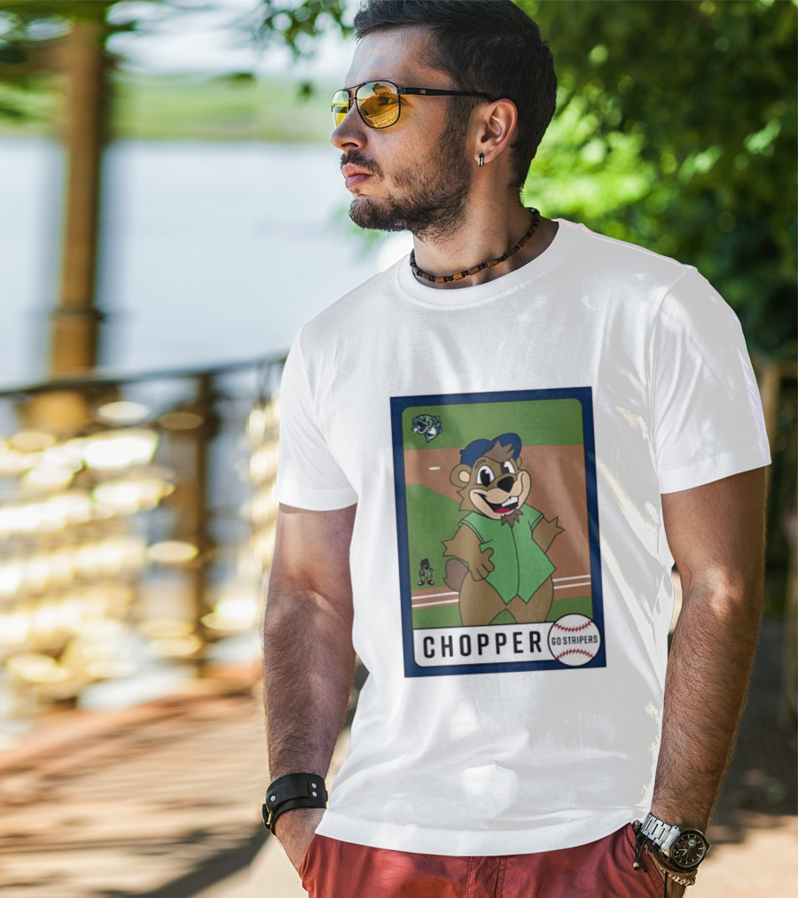Chopper Gwinnett Stripers Baseball Card Go Stripers T-Shirt