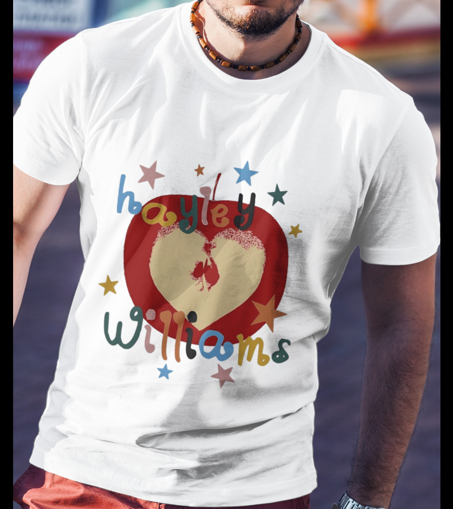 Hayley Williams Apple Heart Star Pop Colorful Letters T-Shirt
