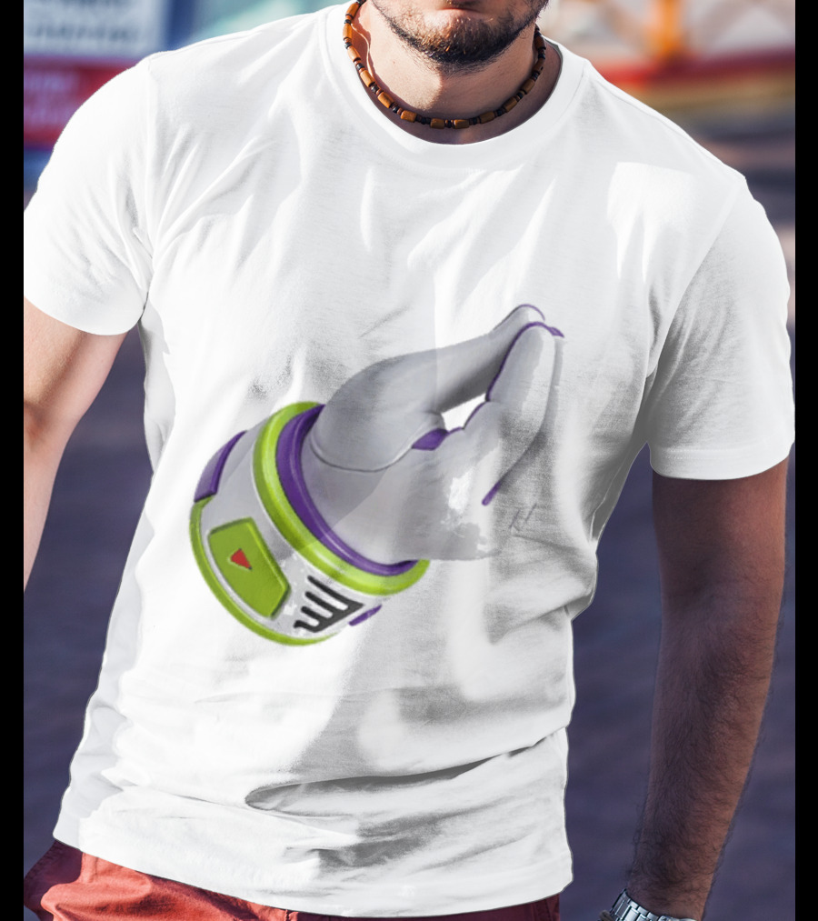 Buzz's Italian Hand Gesture Spacesuit Sleeve T-Shirt