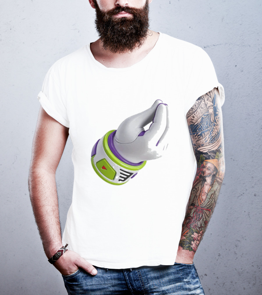 Buzz's Italian Hand Gesture Spacesuit Sleeve T-Shirt
