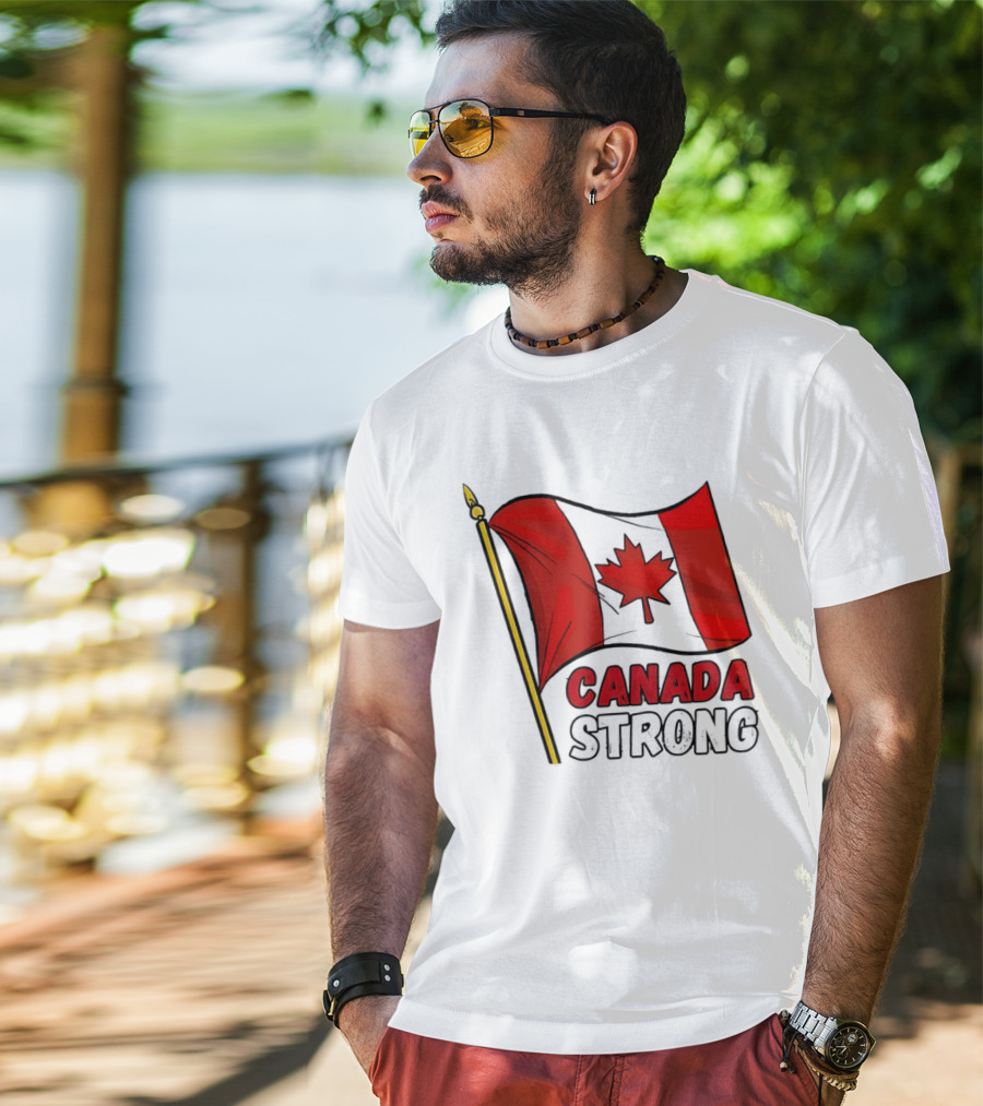 Canada Strong Maple Leaf Flag Pride T-Shirt