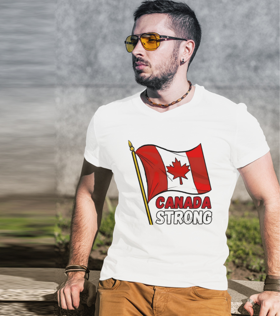 Canada Strong Maple Leaf Flag Pride T-Shirt