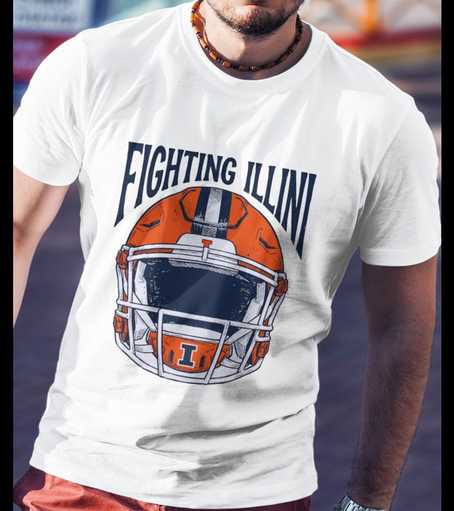 Fighting Illini Football Helmet Illinois T-Shirt