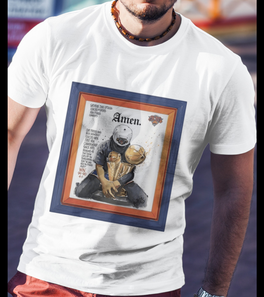 Saturday June 15 2026 Knicks Spurs NBA Finals Game 6 Amen Knicks Win First NBA Championship Since 1973 Win 4 90 47 T-Shirt