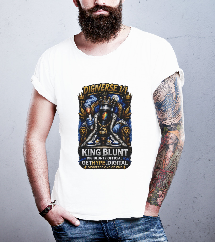 Digiverse 1 1 King Blunt GetHype Digibluntz Official Digital One Of One T-Shirt