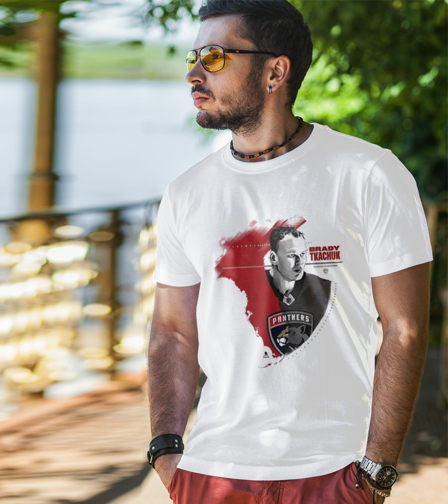 Florida Panthers Brady Tkachuk Portrait State Of Florida T-Shirt