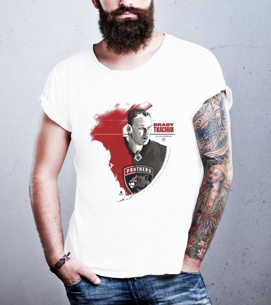 Florida Panthers Brady Tkachuk Portrait State Of Florida T-Shirt