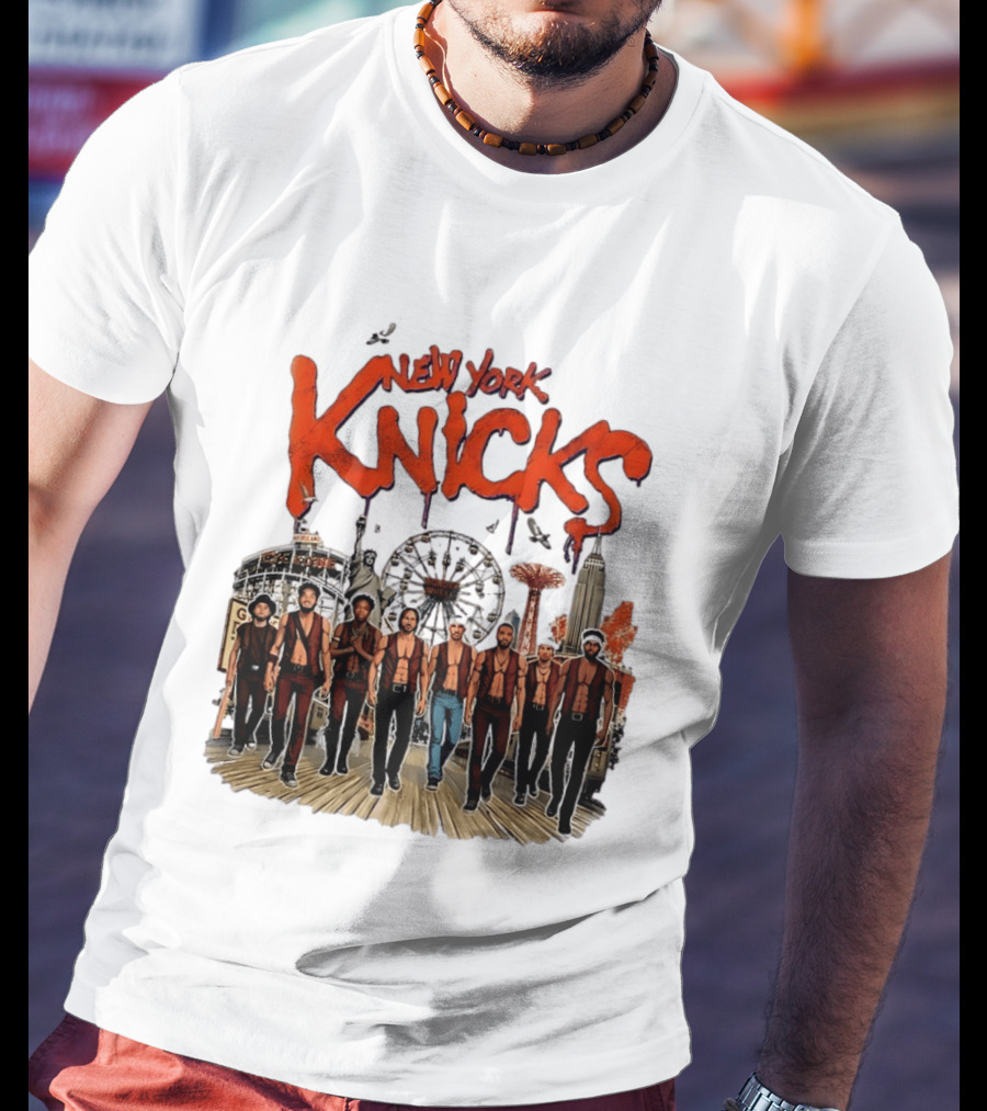 New York Knicks The Warriors Coney Island Gang Ferris Wheel Empire State Building T-Shirt