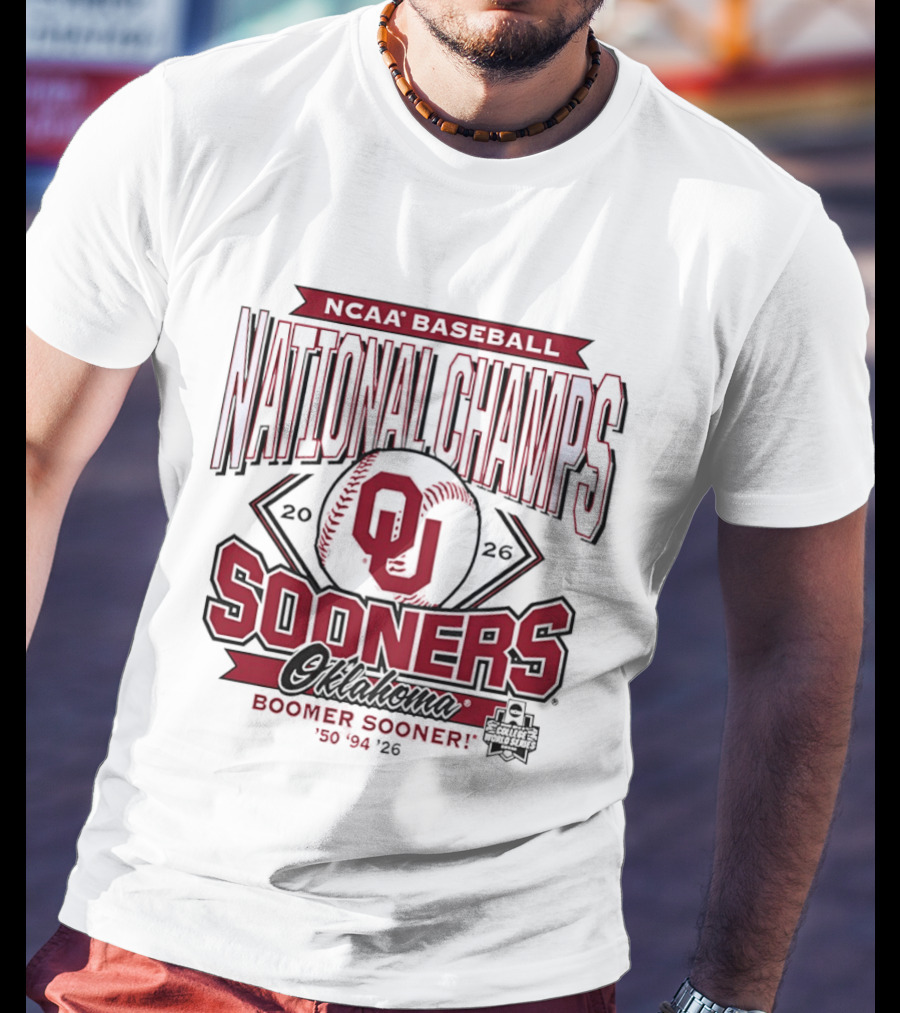 NCAA Baseball National Champs Oklahoma Sooners 2026 Boomer Sooner T-Shirt