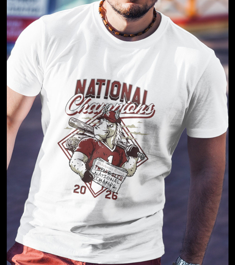 Oklahoma Sooners National Champions 2026 Sooner Schooner Baseball T-Shirt