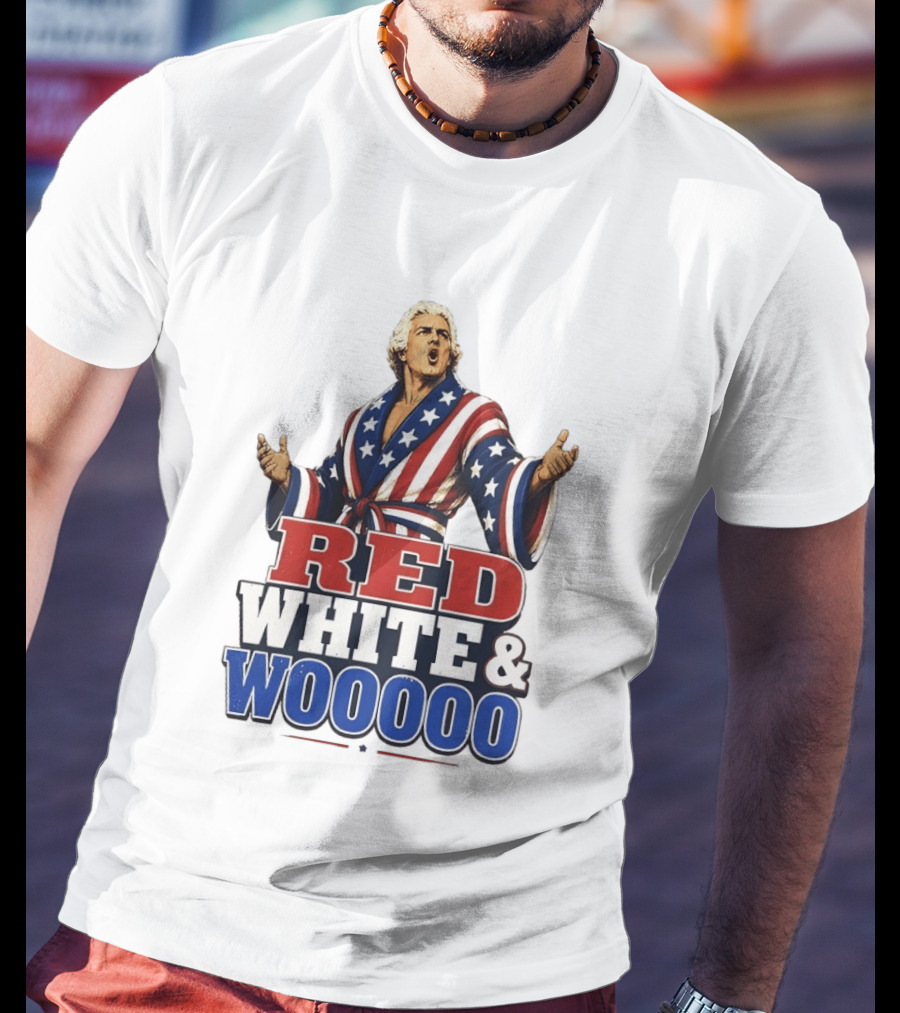 Ric Flair Red White And Woooo USA Wrestling Legend 4th Of July Celebration T-Shirt