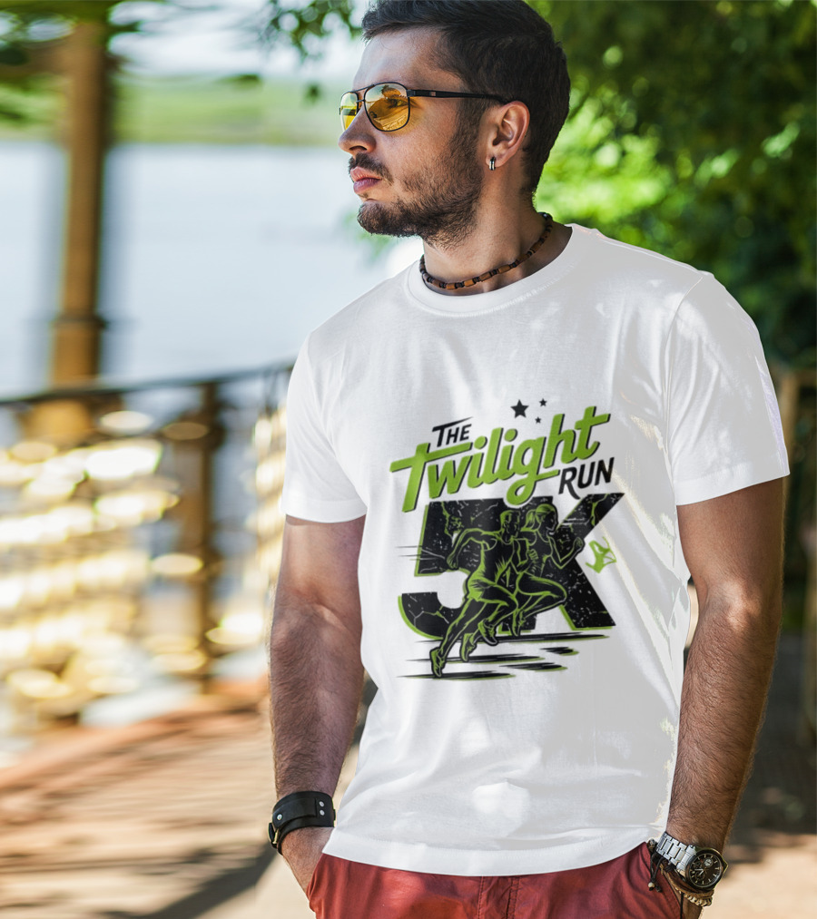 The Twilight Run 5K Runners And Stars Night Race Event T-Shirt