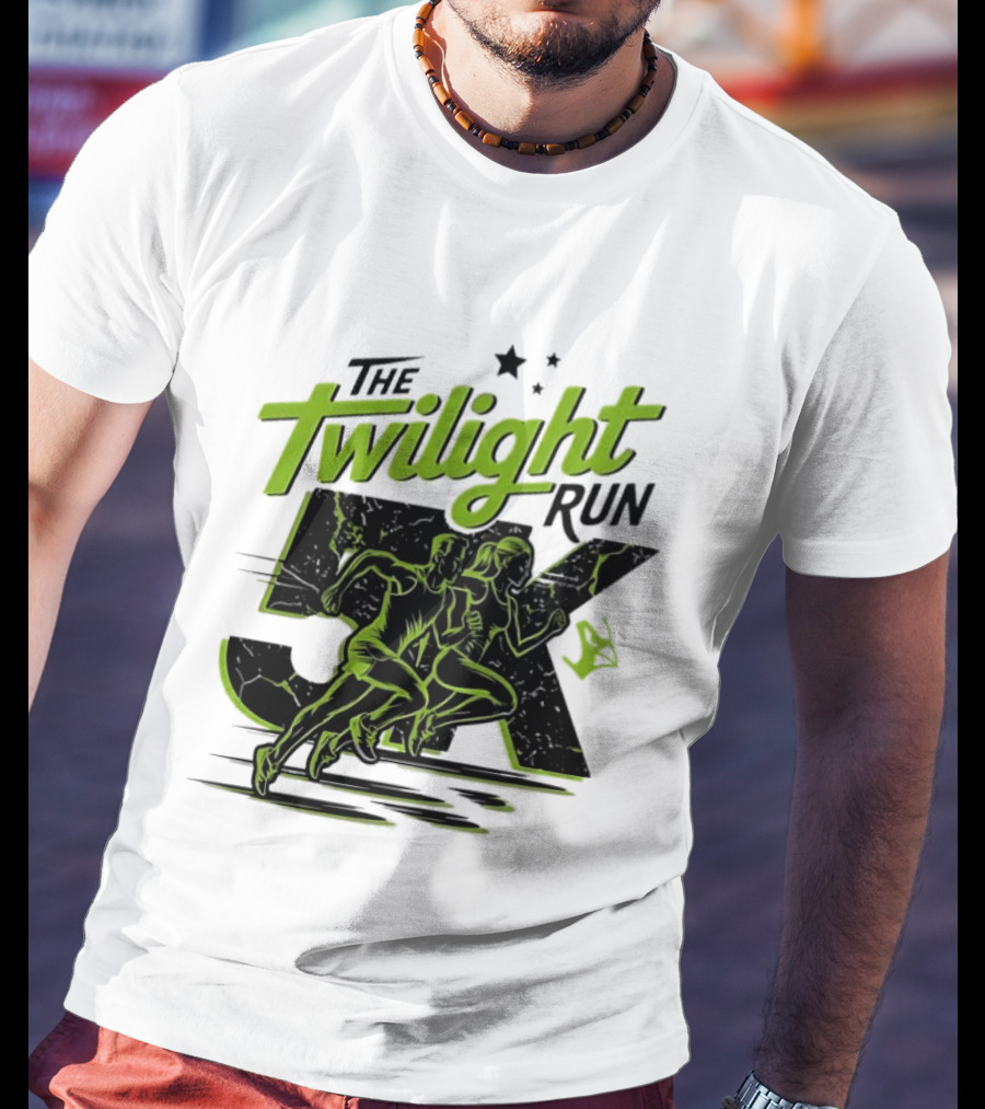 The Twilight Run 5K Runners And Stars Night Race Event T-Shirt