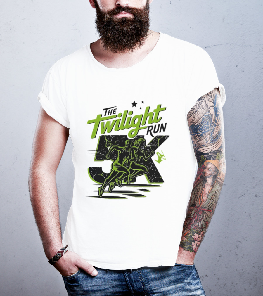 The Twilight Run 5K Runners And Stars Night Race Event T-Shirt