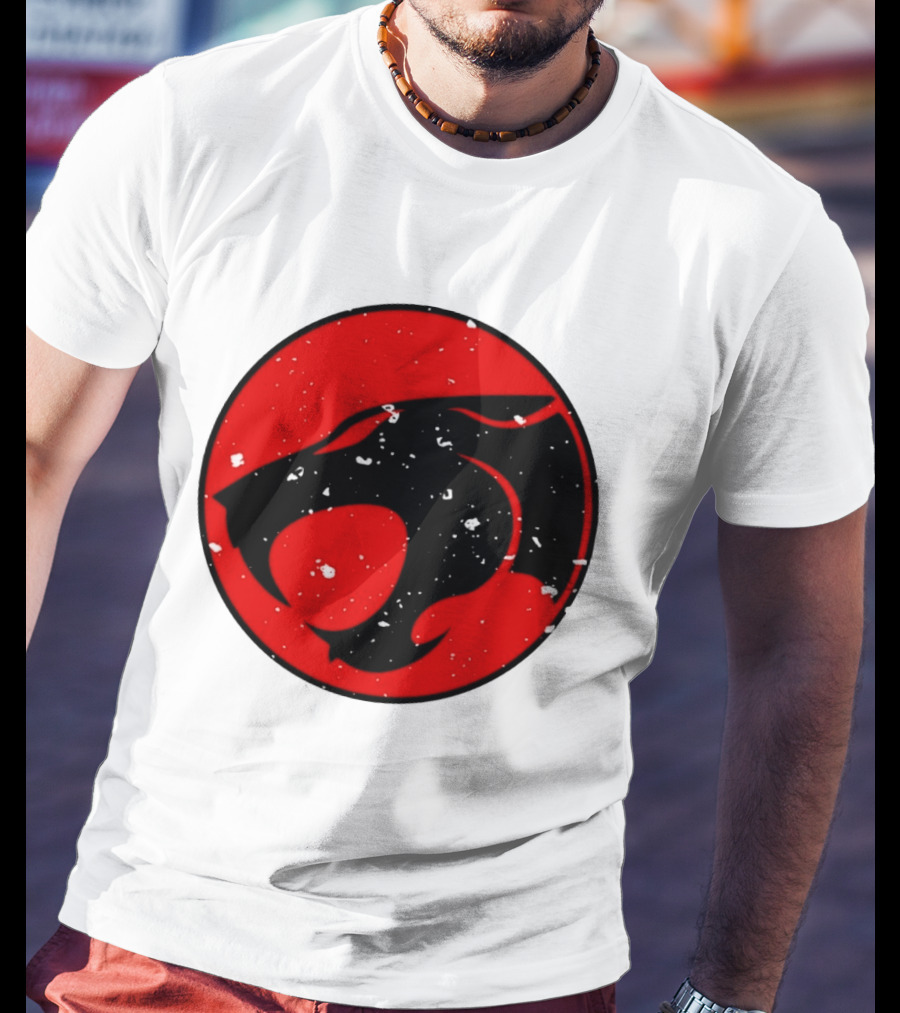 Thunder Jaguar Cat Red Circle T-Shirt