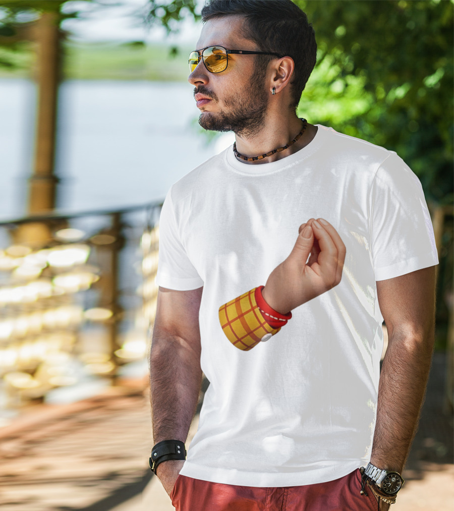 Woody's Italian Hand Gesture Pixar Character Sleeve T-Shirt
