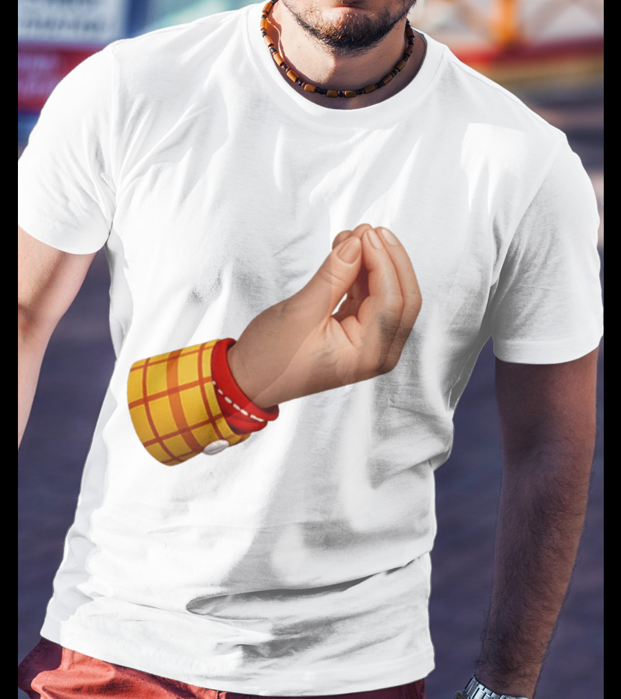 Woody's Italian Hand Gesture Pixar Character Sleeve T-Shirt