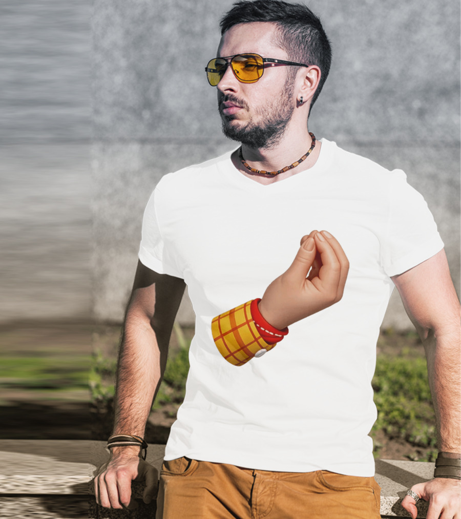 Woody's Italian Hand Gesture Pixar Character Sleeve T-Shirt