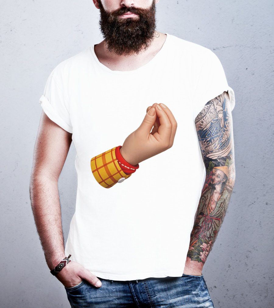 Woody's Italian Hand Gesture Pixar Character Sleeve T-Shirt