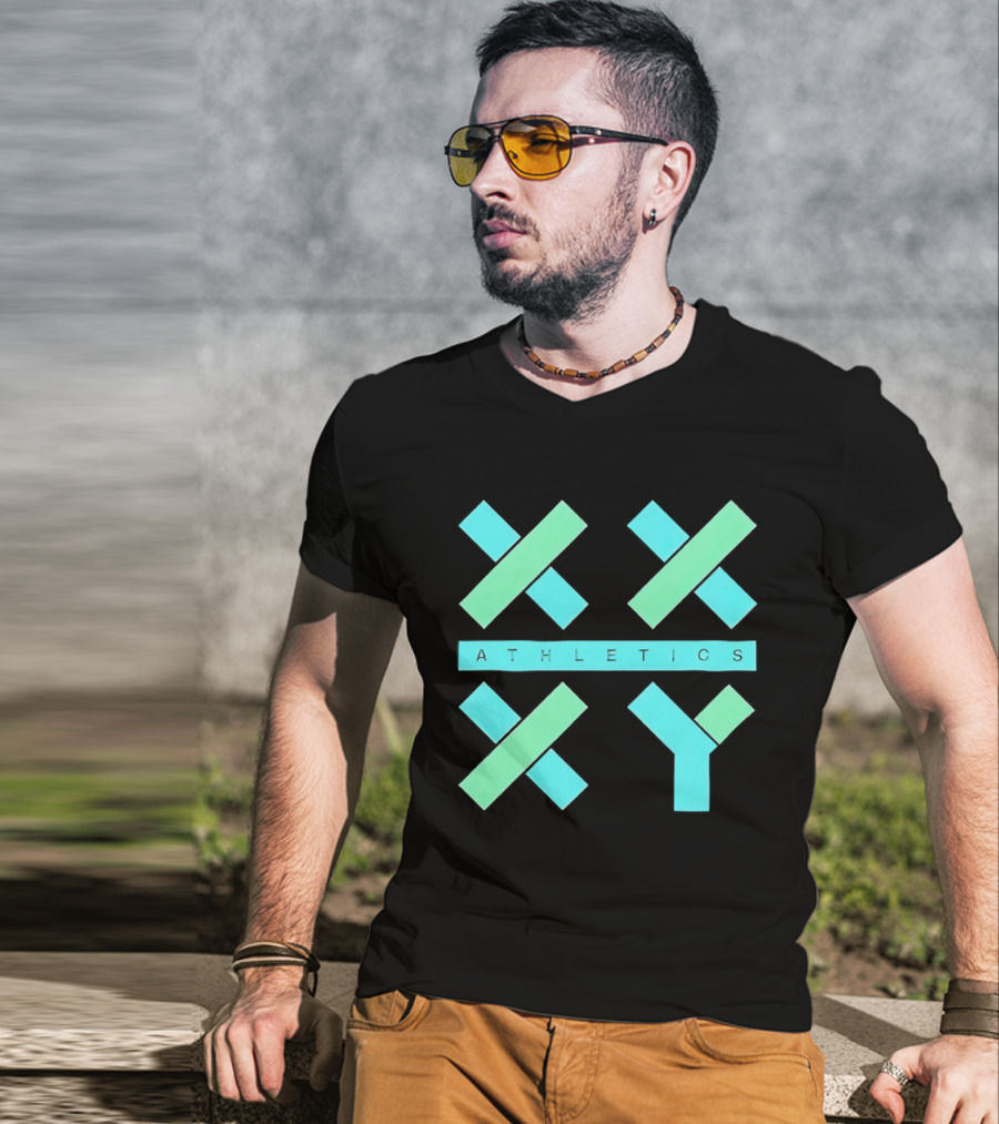 Athletics X Y Geometric Shapes Sports Abstract T-Shirt