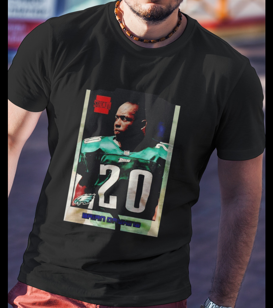 Brian Dawkins Philadelphia Eagles Stack 20 Trading Card T-Shirt