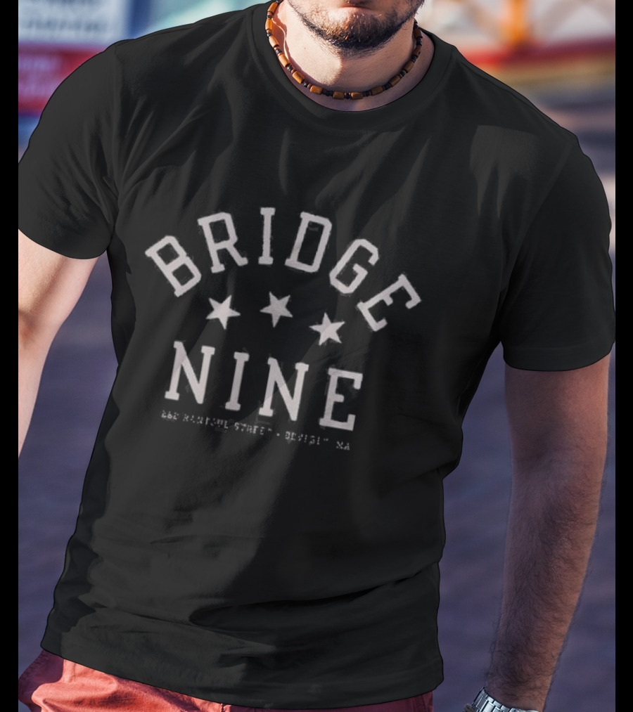 Bridge Nine 3 Stars 282 Rantoul Street Beverly MA T-Shirt