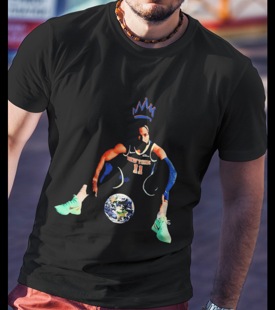 New York Knicks Jalen Brunson 11 Crown Basketball World T-Shirt