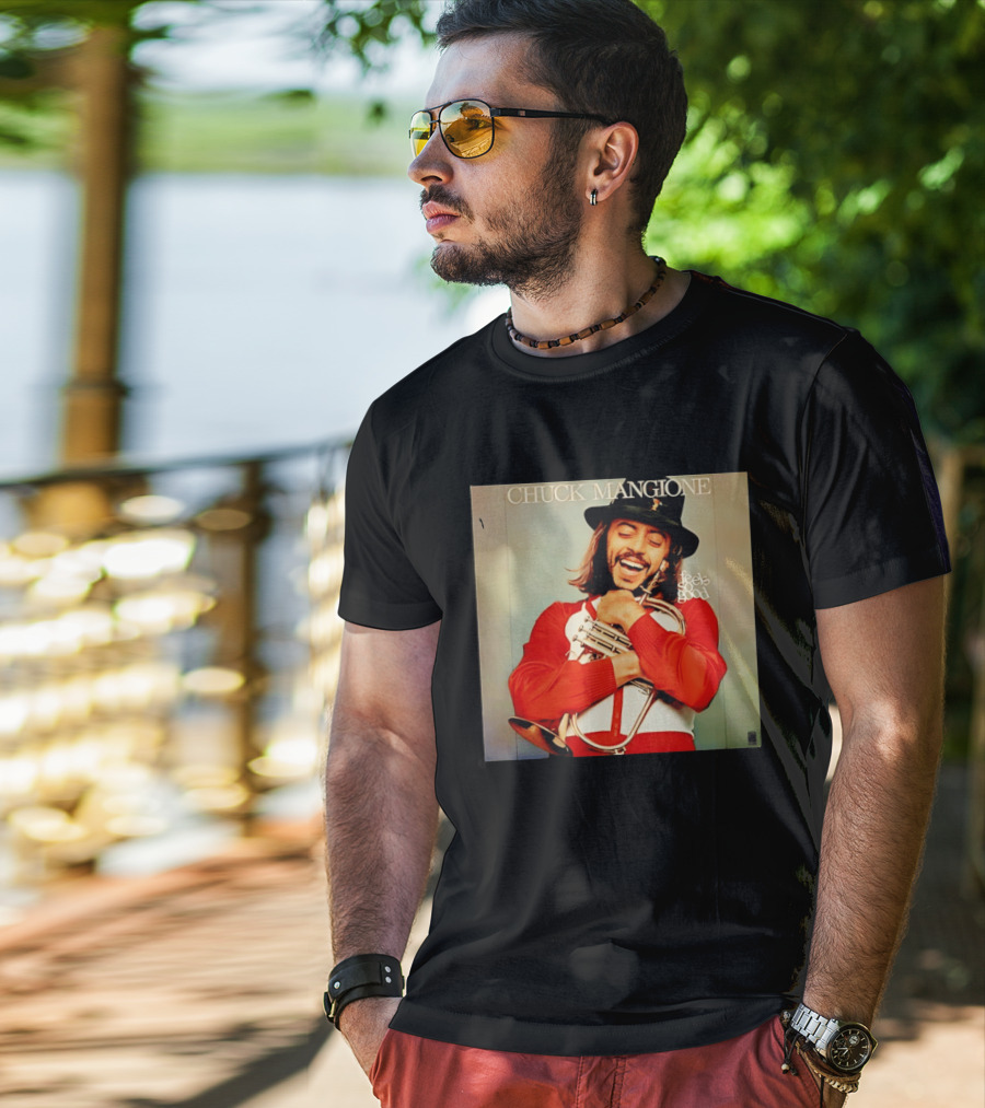 Chuck Mangione Feels So Good Iconic Album Cover With Flugelhorn Player In Red And White Outfit T-Shirt