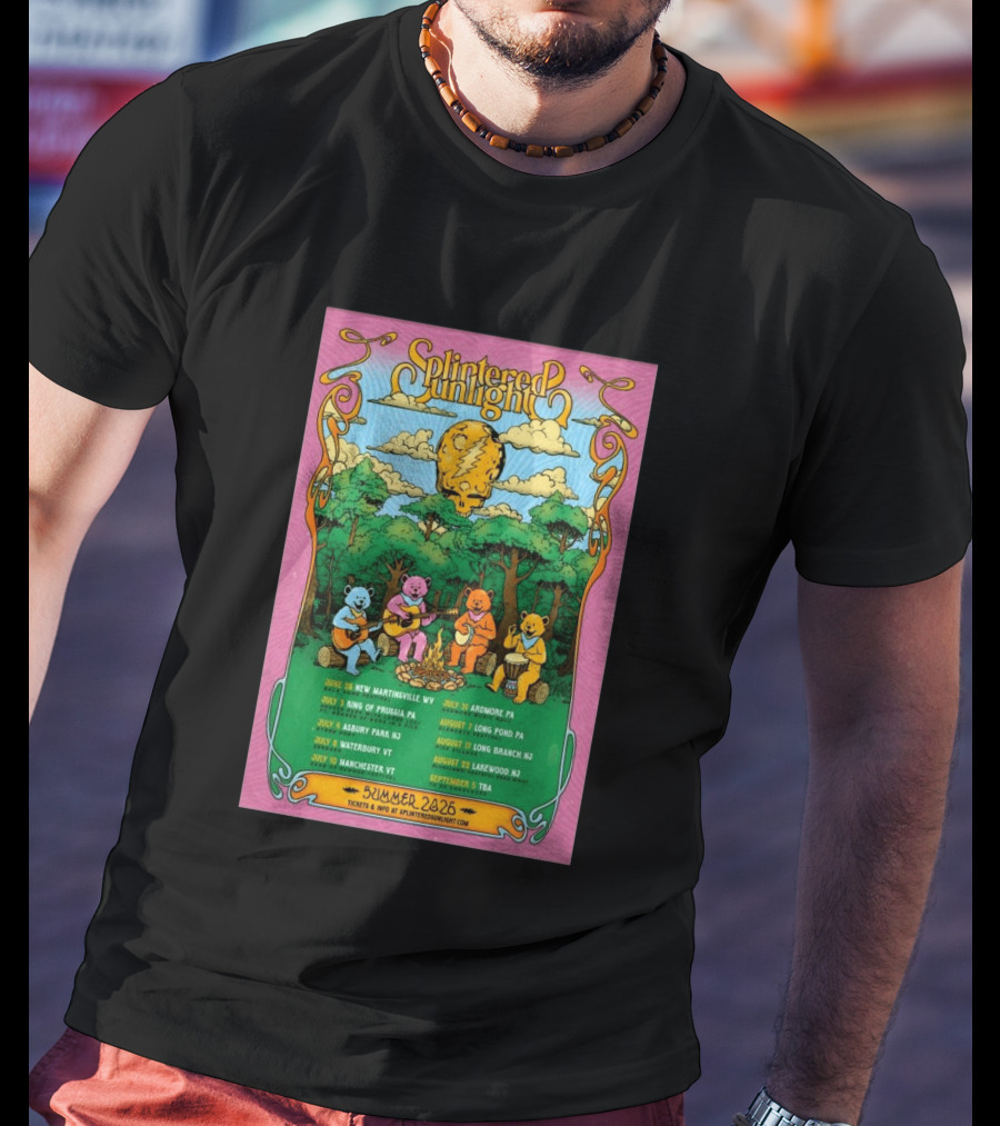 Splintered Sunlight Summer 2026 Tour New Martinsville King Prussia Asbury Waterbury Manchester Ardmore Long Pond Branch Lakewood T-Shirt