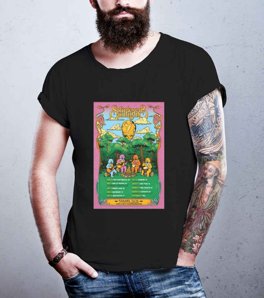 Splintered Sunlight Summer 2026 Tour New Martinsville King Prussia Asbury Waterbury Manchester Ardmore Long Pond Branch Lakewood T-Shirt