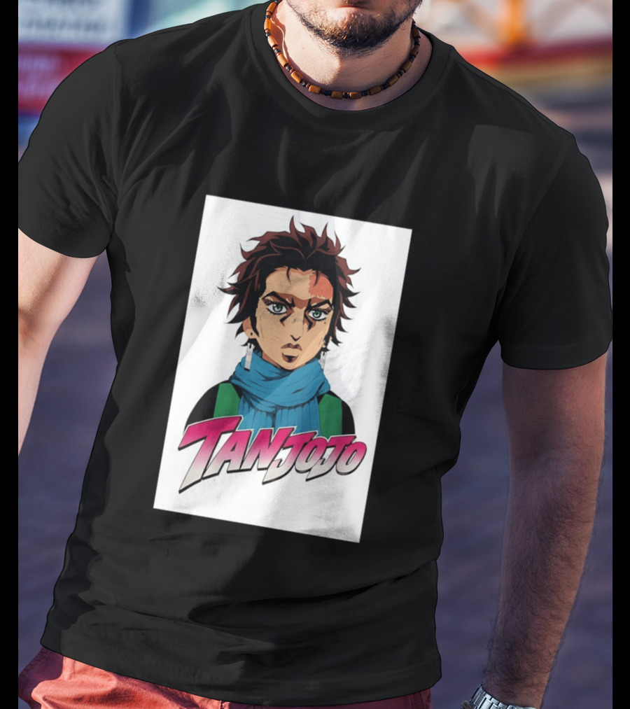 Tan JoJo Anime Manga Character Fusion T-Shirt