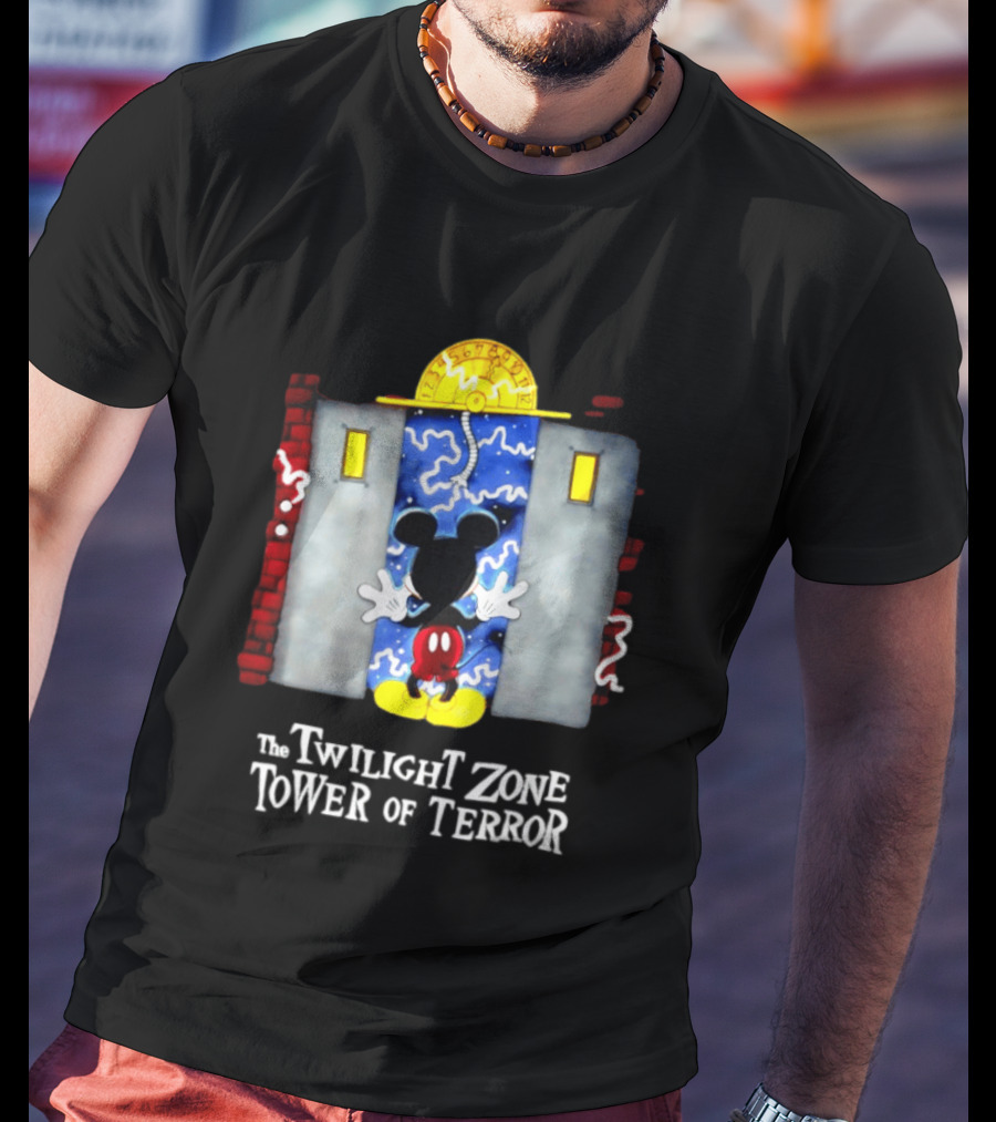 Mickey Mouse Twilight Zone Tower Of Terror Elevator Ride T-Shirt