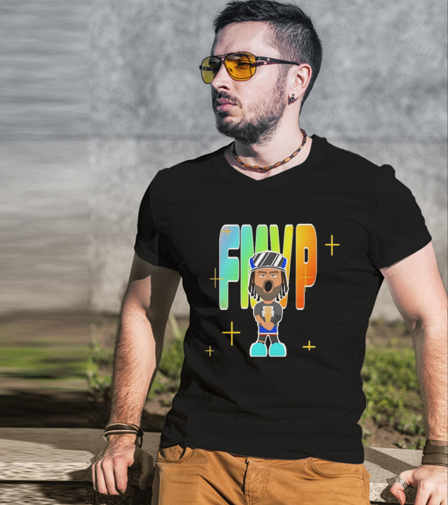 FMVP Jalen Brunson Cartoon New York Knicks 2026 Champs T-Shirt