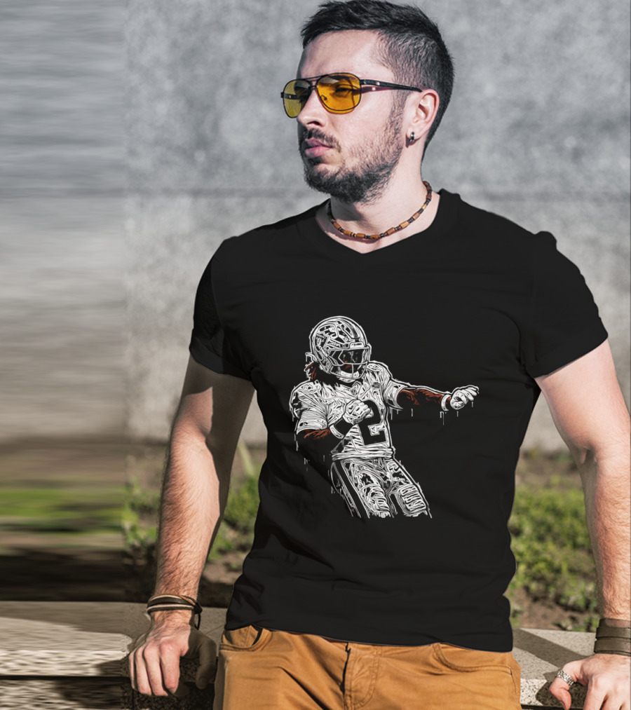 Gardner Minshew Las Vegas Raiders Drip 2 Football Player In Action T-Shirt