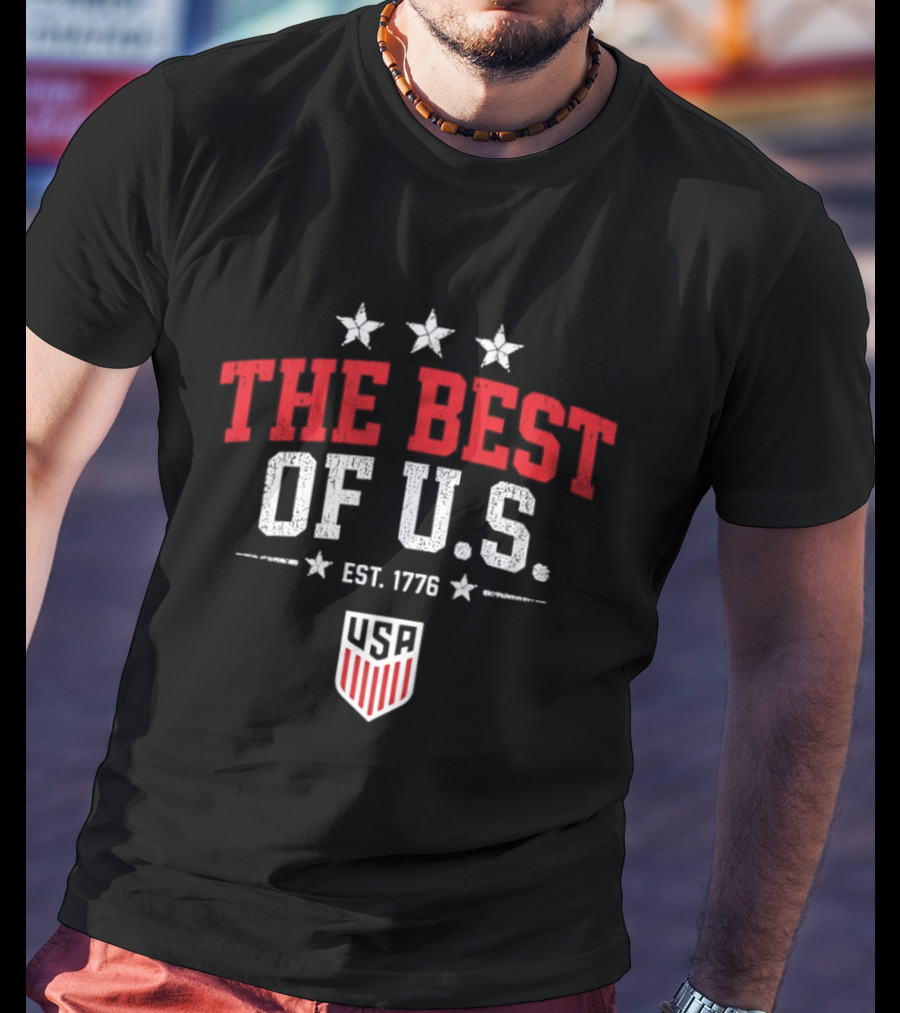 USMNT The Best Of U.S. USA Est 1776 Patriotic Soccer Team Logo Stars T-Shirt