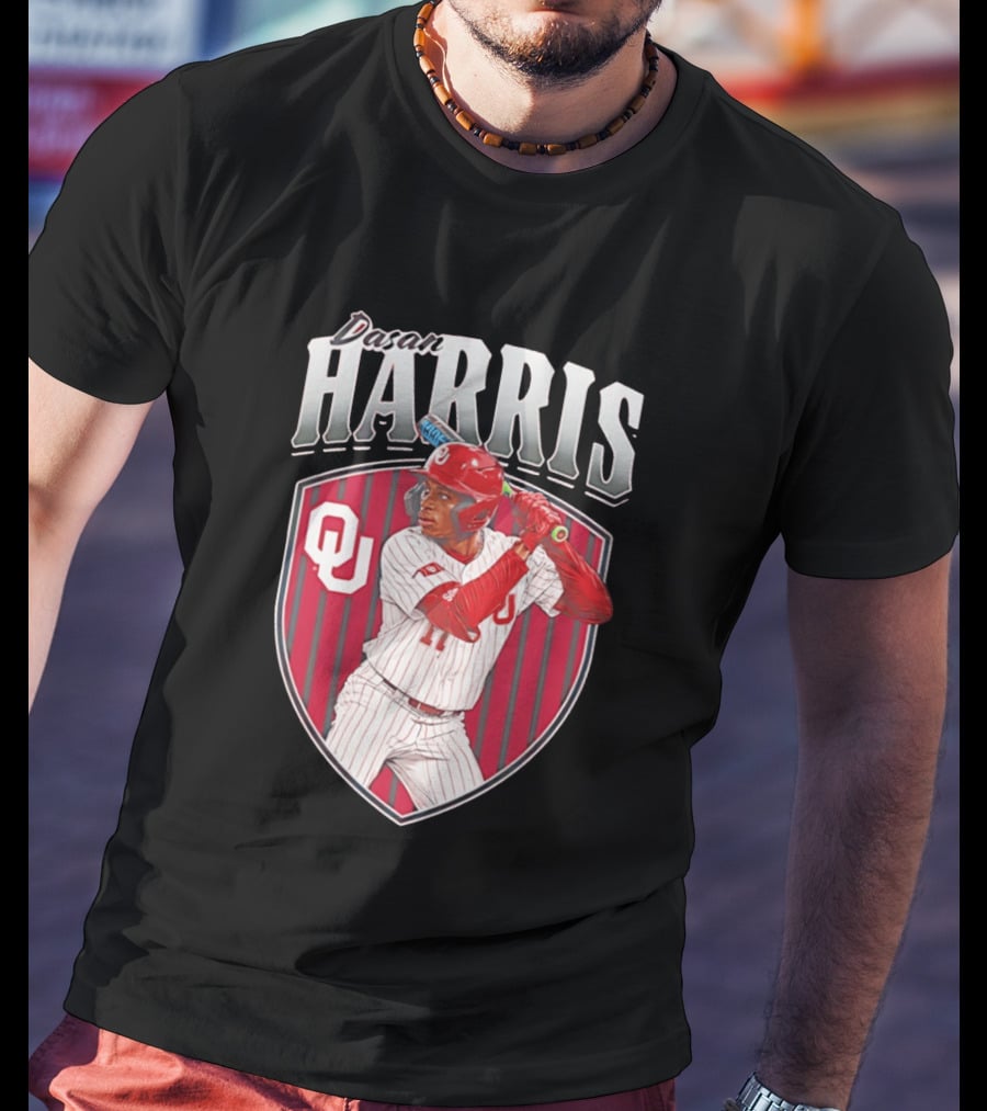 Dasan Harris Oklahoma Sooners Baseball OU T-Shirt