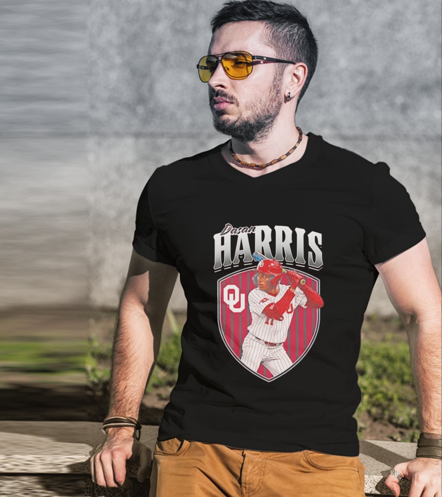 Dasan Harris Oklahoma Sooners Baseball OU T-Shirt
