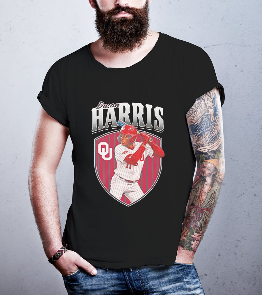 Dasan Harris Oklahoma Sooners Baseball OU T-Shirt