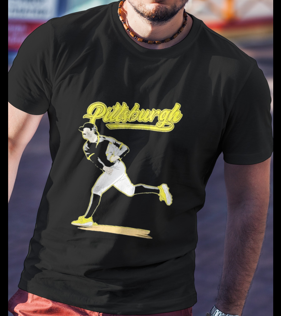 Pittsburgh Pirates Paul Skenes Baseball Player Throwing Action T-Shirt