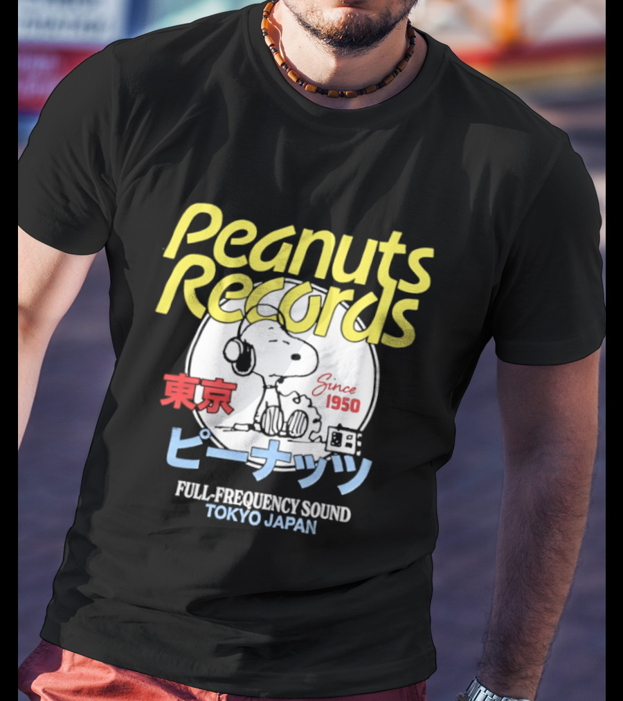 Peanuts Records Since 1950 Full Frequency Sound Tokyo Japan T-Shirt