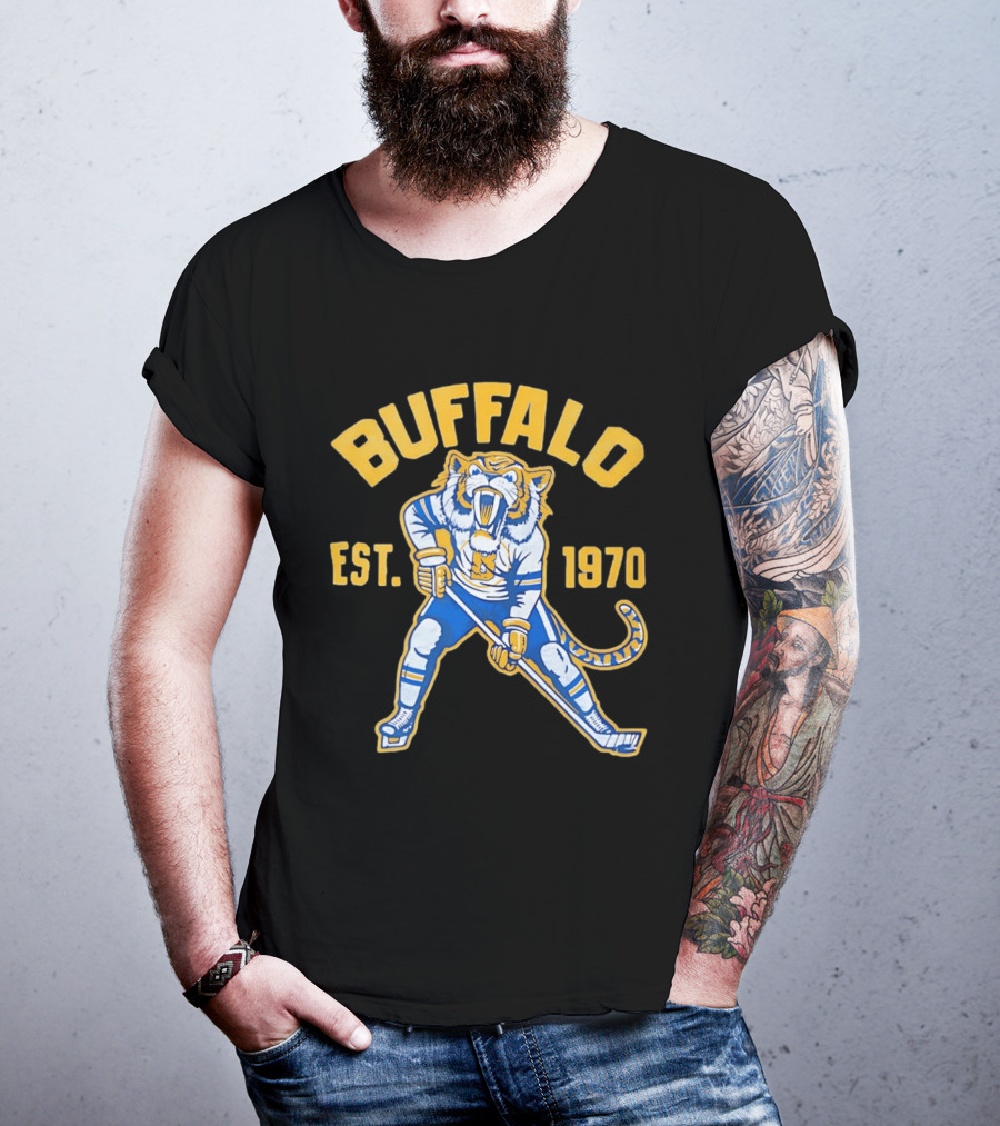 Buffalo Ice Age Hockey Tiger Est 1970 T-Shirt