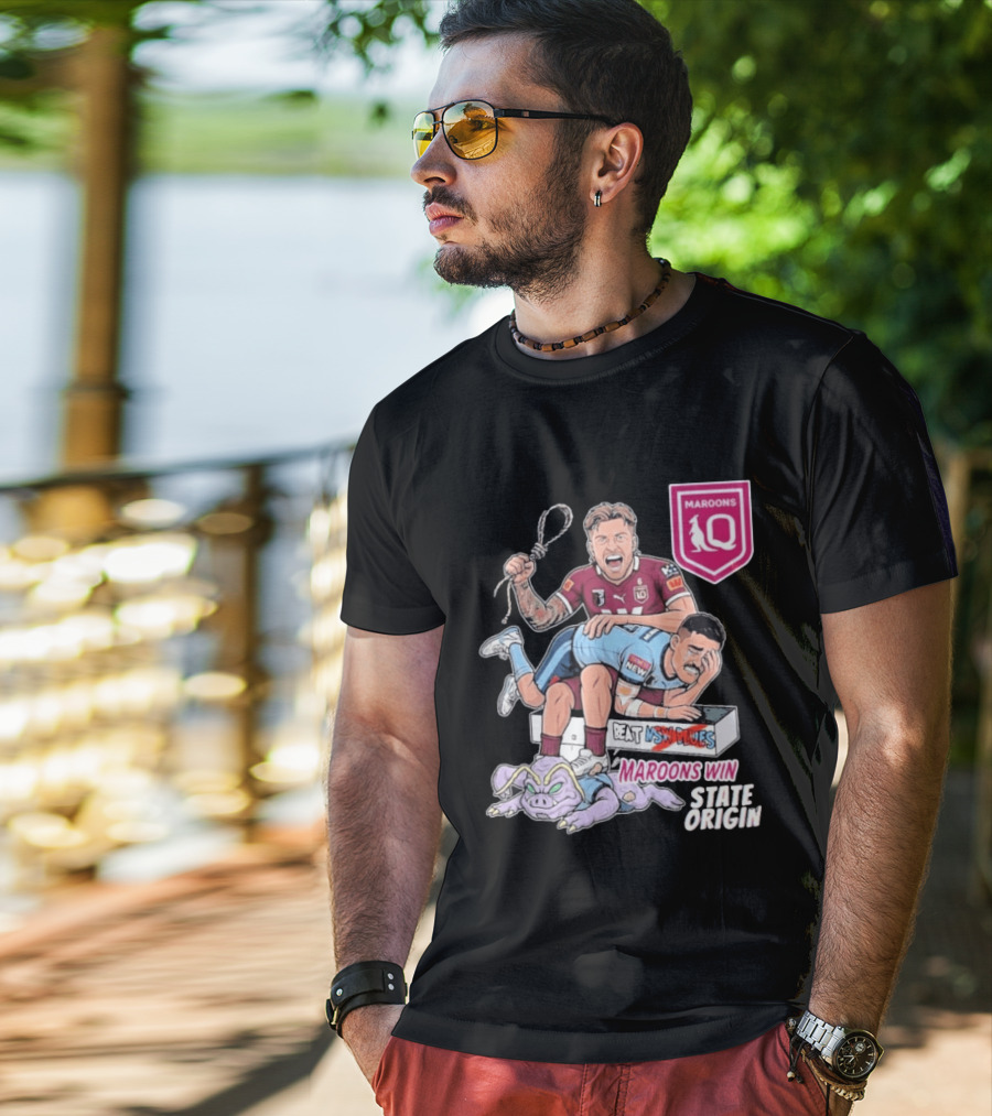 Queensland Maroons Win Over Nsw Blues State Origin Victory T-Shirt