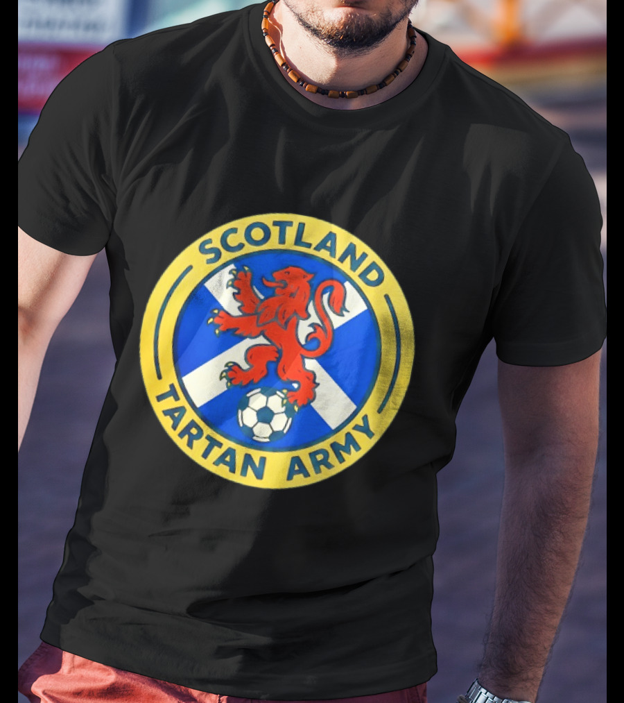 Scotland Tartan Army Scotland On Tour USA 2026 Soccer Lion T-Shirt
