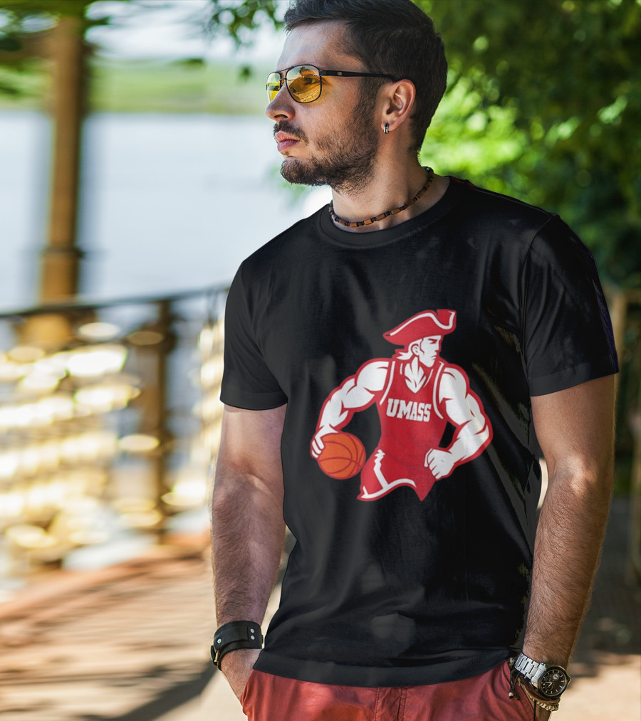 UMass University Of Massachusetts Minuteman Basketball Sam T-Shirt