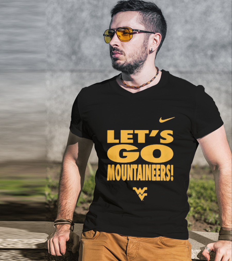 Let's Go Mountaineers Nike WVU West Virginia Mountaineers T-Shirt