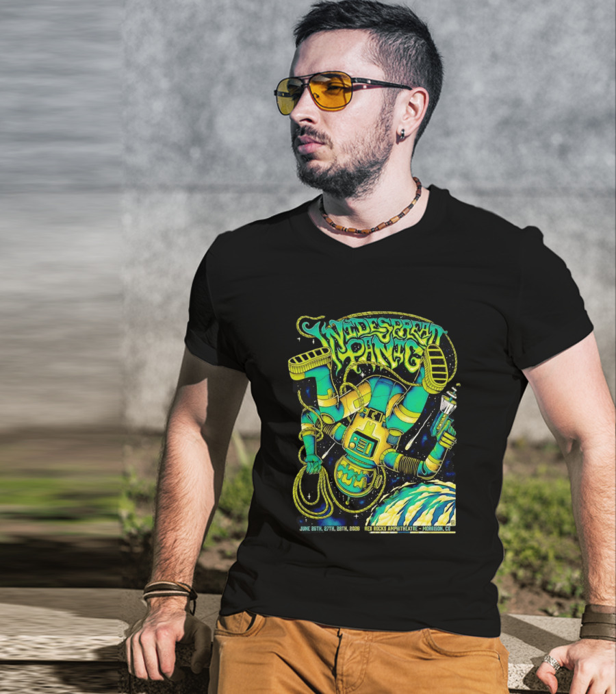 Widespread Panic Astronaut June 26 28 2026 Red Rocks Amphitheatre Morrison CO T-Shirt