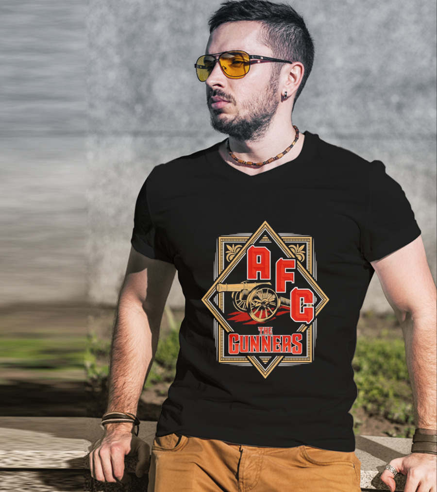AFC The Gunners Football Cannon Crest T-Shirt